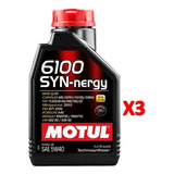 Kit Óleo Motul 6100 Syn nergy 5w40 Ss C 3 Litros Top