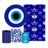 Kit Olho Grego Painel Redondo Trio Cilindro Retangular