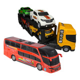 Kit Ônibus E Caminhao Cegonha Com