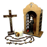 Kit Oratório Santa Rita De Cássia Premium