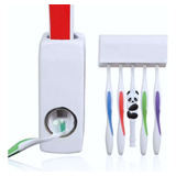 Kit Organizador Banheiro Dispenser Creme Dental Escova Dente