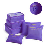 Kit Organizador De Mala Para Viagem 6 Pçs Necessaire 9 Cor