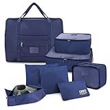 Kit Organizador De Malas 6 Pcs - Bolsa Dobrável - Bolsa Porta Sapatos -Azul-