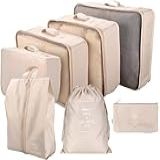 Kit Organizador De Malas Para Viagem 7 Peças - Bolsas- Necessaire- Saco A Vácuo - Roupas- Sapatos- Maquiagem - Mala Organizada E Compacta - Ideal Para Viagem E Bagagem De Mão