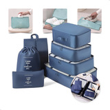 Kit Organizador Mala Viagem Bolsa 7pç Impermeável Necessaire