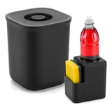 Kit Organizador Pia Cozinha Porta Detergente Com Lixeira 4 L Cor Preto