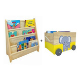 Kit Organizadores Caixa Toy Box Rack Para Livros Infantil