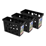 Kit Organizadores De Pastas Suspensas Dellocolor 3 Caixas Ar