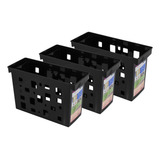 Kit Organizadores De Pastas Suspensas Dellocolor 3 Caixas Ar