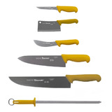 Kit Original Facas Chaira 12 Profissional Açougue Starrett