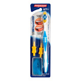 Kit Ortodontico Escova Interdental E Passa Fio Azul Claro