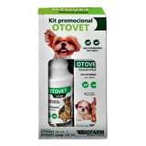 Kit Otovet Solução Otológica Limp Dor Ouvido Cães Gatos