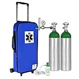 Kit Oxigênio 3L 2 Cilindros Bolsa Com Rodinhas Royal