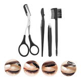 Kit P Design Sobrancelhas Tesoura Escovinha Pinça Navalha