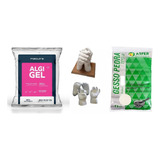 Kit P escultura  Moldar Alginato   Gesso Pedra Tipo 3 Branco