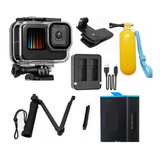 Kit P Gopro Hero 12 11 10 Black Bateria Carregador Estanque