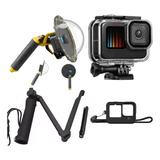 Kit P Gopro Hero 13 12 11 10 Black Dome Estanque Tripé Capa