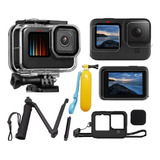 Kit P Gopro Hero 13 12 11 Black Película Estanque Capa Tripé