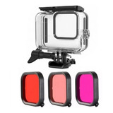 Kit P Gopro Hero 8 Black Caixa Estanque Filtros De Mergulho