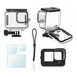Kit P Gopro Hero 9 10 Case Estanque Película Capa Silicone