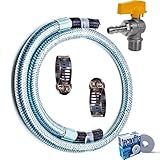 Kit P Instalação Gás GLP GN Mangueira 1 5m Bm X Bm Registro