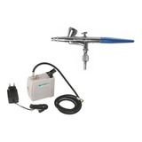 Kit P Maquiagem Airbrush Mini Compressor Aerógrafo Bc63
