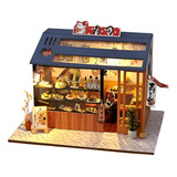 Kit P Montar Diy Dollhouse Restaurante Japonês Brindes