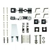 Kit P-Porta De Correr 4 Roldanas - Trilho 1-80 M - Porta Até 92cm - Branco