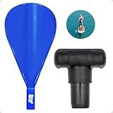 Kit Pá De Remo Para Stand Up Paddle Sup Empunhadura Anatômica Manopla Pega Mão Remo Azul 