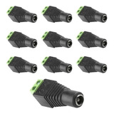 Kit Pacote 100 Plug Conector P4 Femea P Cftv Camera Borne