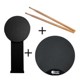 Kit Pad De Bumbo Pad De Estudo 10 Polegadas Baquetas