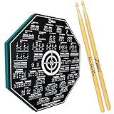 Kit Pad Estudo Bateria Praticável 8 Polegadas Ou 20cm Rudimentos Essenciais Par De Baquetas Classic Series Zaidan S By Spanking 5A 