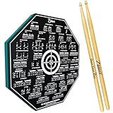 Kit Pad Estudo Bateria Praticável 8 Polegadas Ou 20cm Rudimentos Essenciais Par De Baquetas Classic Series Zaidan S By Spanking 7A