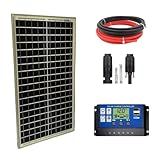 Kit Painel 30w Watts Placa Solar Fotovoltaica Controlador 30a