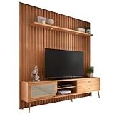 Kit Painel Com LED - Rack Tela Com 2 Gavetas E Porta De Correr - TB323L
