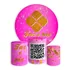 Kit Painel De Festa Redondo + Trio Cilindros Tecido Premium