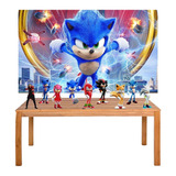 Kit Painel   Displays Sonic Filme Decoração De Festa Full