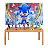 Kit Painel Displays Sonic Filme Decoração De Festa