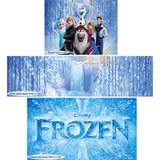 Kit Painel Faixa Tapete Lona Frozen Banner Ref 2 48h