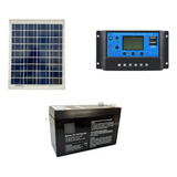 Kit Painel Placa 20w Bateria 12v 7ah Controlador 10a