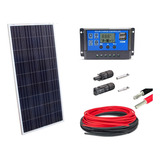 Kit Painel Placa Energia Solar 155w Motor Home 12 Volts Cor Azul Voltagem De Circuito Aberto 24 46v Voltagem Máxima Do Sistema 20 46v