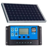 Kit Painel Placa Energia Solar Fotovoltaica 10w controlador