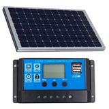 Kit Painel Placa Energia Solar Fotovoltaica 30w controlador