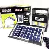 Kit Painel Placa Solar E Bateria 3 Bulbo Led Radio Usb Mp3