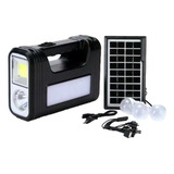 Kit Painel Placa Solar Portatil 3 Lâmpada Led Luz Emergência