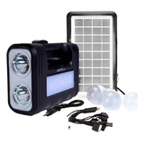 Kit Painel Placa Solar Portatil 3 Lâmpada Led Luz Emergência