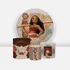 Kit Painel Redondo 1,50 Trio Capas De Cilindro Em Tecid F Cor Moana Disney