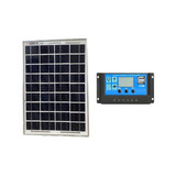 Kit Painel Solar 10w Resun Controlador Kw1210 10a