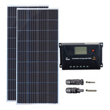 Kit Painel Solar 300w Policristalino Controlador 20a Sun21 E
