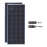 Kit Painel Solar 300w Policristalino Resun E Conector Mc4 Cor Prata Voltagem De Circuito Aberto 20v Voltagem Máxima Do Sistema 1000v